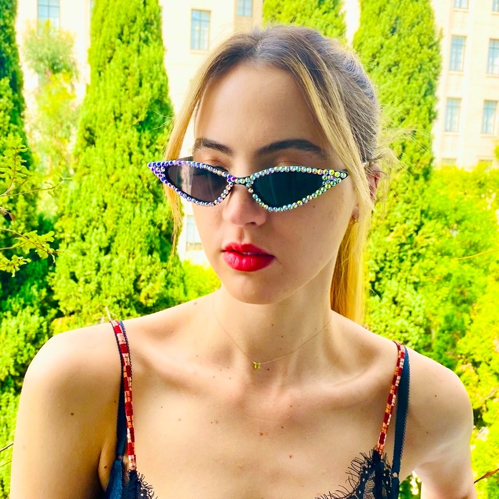 Rainbow Rhinestone Sunglasses